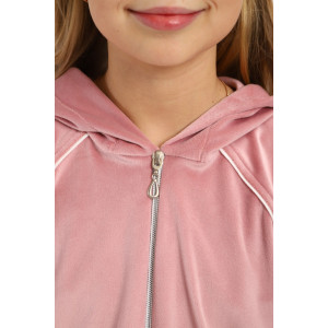 Костюм двойка детский МЛШ "Lux" велюр (р-ры: 122-152) пудра