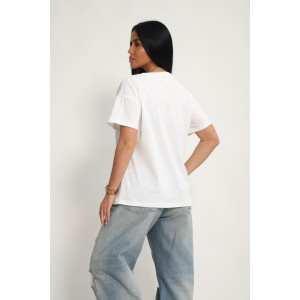 Футболка женская №85675 кулирка (р-ры: 46-56) белый