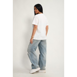 Футболка женская №85676 кулирка (р-ры: 46-56) белый