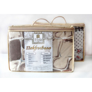 Плед велсофт набивной Ф-367 (последний размер) 180х200