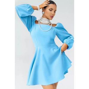 Платье женское ПЛ-143БР/ГОЛ барби (последний размер) голубой 52