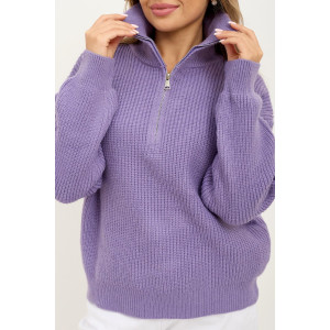 Свитер женский "Молодежный Ф" трикотажное полотно-пряжа (последний размер) сиреневый 46-50