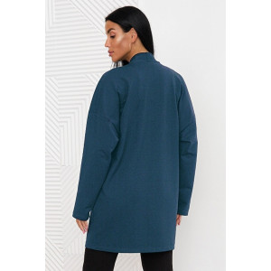 Кардиган женский 0238-96 футер (последний размер) холодный изумруд 62,64