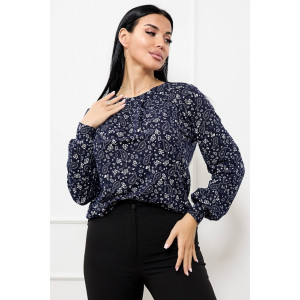 Лонгслив женский 0143-77 масло с начёсом (последний размер) королевский синий 56