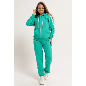 Костюм двойка женский "Джулия-3" 1370-7 футер 2-х нитка (последний размер) ядовито-зеленый 42