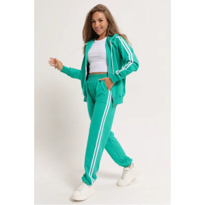 Костюм двойка женский "Джулия-3" 1370-7 футер 2-х нитка (последний размер) ядовито-зеленый 42