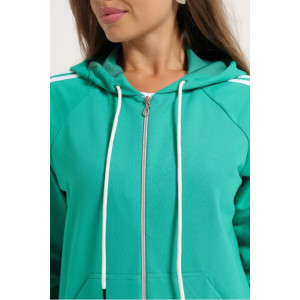 Костюм двойка женский "Джулия-3" 1370-7 футер 2-х нитка (последний размер) ядовито-зеленый 42