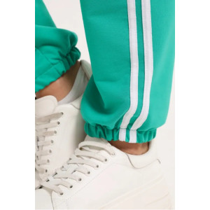 Костюм двойка женский "Джулия-3" 1370-7 футер 2-х нитка (последний размер) ядовито-зеленый 42