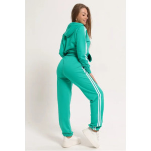 Костюм двойка женский "Джулия-3" 1370-7 футер 2-х нитка (последний размер) ядовито-зеленый 42