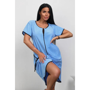 Халат женский "Элла 3" 1380-2 махра (последний размер) голубой 54