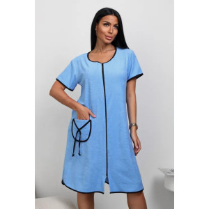 Халат женский "Элла 3" 1380-2 махра (последний размер) голубой 54