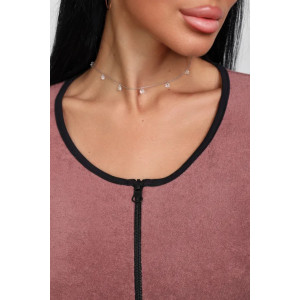 Халат женский "Элла 3" 1380-3 махра (последний размер) каштан 46,52