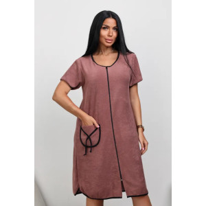 Халат женский "Элла 3" 1380-3 махра (последний размер) каштан 46,52