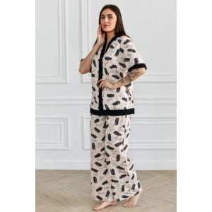 Пижама женская "Модена 2" 1335-3 трикотаж (последний размер) бежевый 54,56