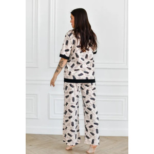 Пижама женская "Модена 2" 1335-3 трикотаж (последний размер) бежевый 54,56