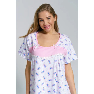 Сорочка женская "Анжела 2" 1322-3 кулирка (последний размер) гигант букет 56,58