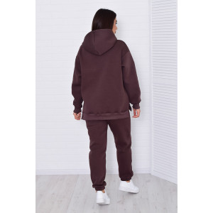 Костюм двойка женский 5321з футер 3-х нитка с начесом пенье (последний размер) шоколад 54