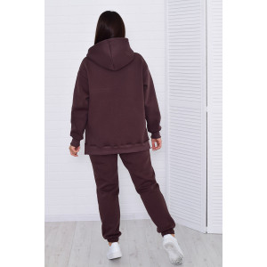 Костюм двойка женский 5321з футер 3-х нитка с начесом пенье (последний размер) шоколад 54