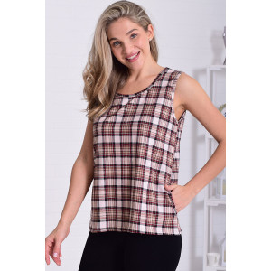 Майка женская 6217о кулирка (последний размер) коричневый 54