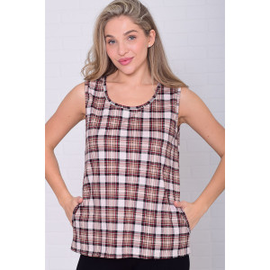 Майка женская 6217о кулирка (последний размер) коричневый 54