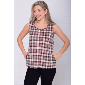 Майка женская 6217о кулирка (последний размер) коричневый 54