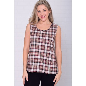 Майка женская 6217о кулирка (последний размер) коричневый 54