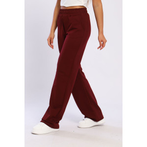 Брюки женские 8047е футер 2-х нитка (последний размер) марсала 42,54