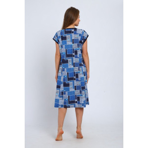 Платье женское №156 кулирка (последний размер) синий 52