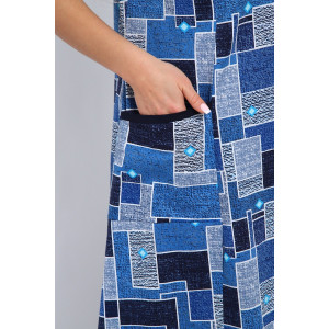 Платье женское №156 кулирка (последний размер) синий 52