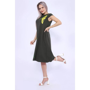 Платье женское 739 кулирка с лайкрой (последний размер) хаки 48