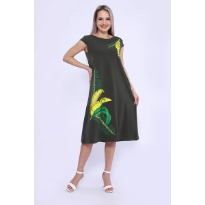 Платье женское 739 кулирка с лайкрой (последний размер) хаки 48