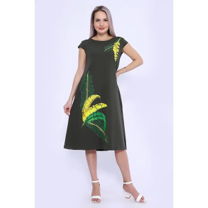 Платье женское 739 кулирка с лайкрой (последний размер) хаки 48