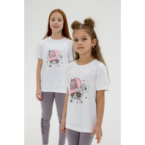 Футболка детская "Дерис" 40504 кулирка (последний размер) белый 128