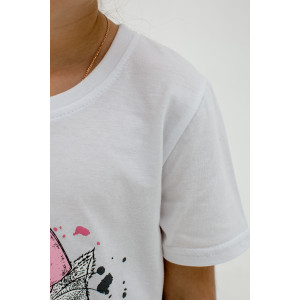 Футболка детская "Дерис" 40504 кулирка (последний размер) белый 128