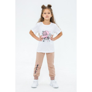 Футболка детская "Дерис" 40504 кулирка (последний размер) белый 128