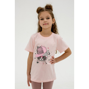 Футболка детская "Дерис" 40504 кулирка (последний размер) персиковый 140