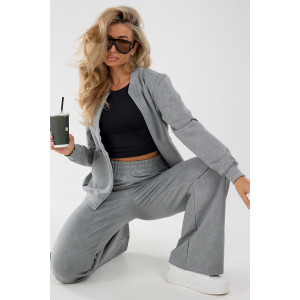 Костюм двойка женский К-062 футер варёнка (последний размер) серый 54