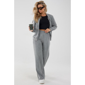 Костюм двойка женский К-062 футер варёнка (последний размер) серый 54