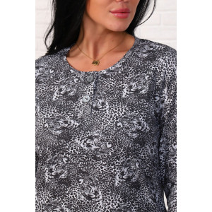 Сорочка женская 879-4 кулирка двойного крашения (последний размер) черный 52