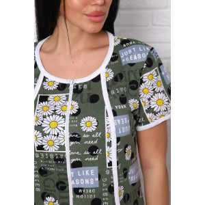 Халат женский 00960 кулирка (последний размер) зеленый 50