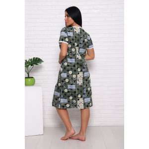 Халат женский 00960 кулирка (последний размер) зеленый 50