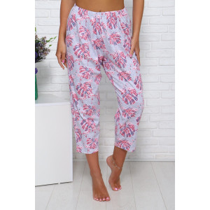 Бриджи женские 00901 кулирка (последний размер) светло-серый меланж 58