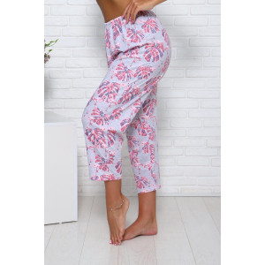 Бриджи женские 00901 кулирка (последний размер) светло-серый меланж 58