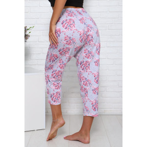 Бриджи женские 00901 кулирка (последний размер) светло-серый меланж 58