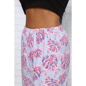 Бриджи женские 00901 кулирка (последний размер) светло-серый меланж 58