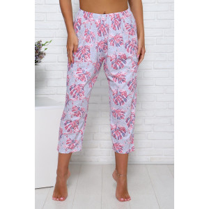 Бриджи женские 00901 кулирка (последний размер) светло-серый меланж 58