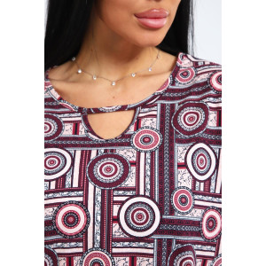 Костюм двойка женский 01052 кулирка (последний размер) бордовый 52