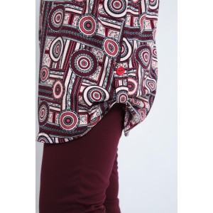 Костюм двойка женский 01052 кулирка (последний размер) бордовый 52