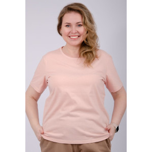 Футболка женская "Карусель 4" кулирка (последний размер) пудра 52