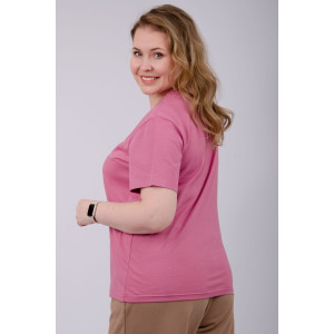 Футболка женская "Карусель 5" кулирка (последний размер) брусника 54